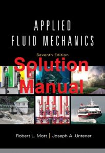 Solution Manual Applied Fluid Mechanics 7th edition Robert Mott